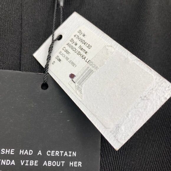 4TH & RECKLESS Annoushka Side Slit Leggings In Black Rib Jersey Small - Picture 7 of 8